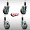 Service Caster 4'' SS Gray Poly Wheel Swivel 1-1/4'' Expanding Stem Caster Set 2 Brakes, 4PK SCC-SSEX20S414-PPUB-2-TLB-2-114 - alternate 4